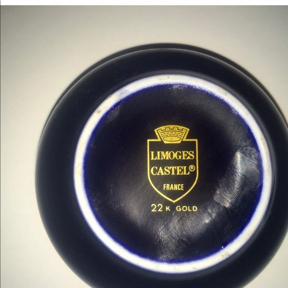 Cobalt Blue Vanity Fragonard Limoges Castel Box - Picture 11 of 12